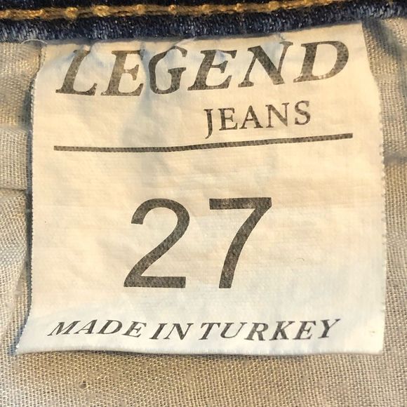 Legend Luxury Denim Design Size 27 Distressed “BAD GIRL” Medium Blue Was… - Picture 13 of 13